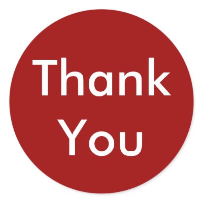 Thank You Stickers on Red Background