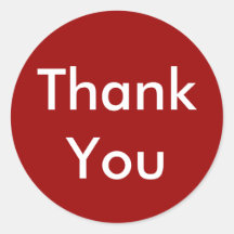 Thank You Stickers on Red Background