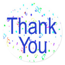 Thank You Stickers with Streamers stickers