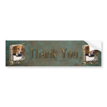 Thank You - Stone Paws - Beagle - Dad Bumper Sticker