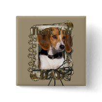 Thank You - Stone Paws - Beagle - Dad Buttons