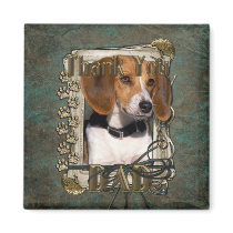 Thank You - Stone Paws - Beagle - Dad Magnet