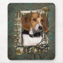 Thank You - Stone Paws - Beagle - Dad Mouse Pads