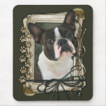 Thank You - Stone Paws - Boston Terrier mousepads