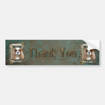 Thank You - Stone Paws - Cavalier Bumper Stickers