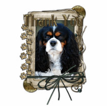 Thank You - Stone Paws - Cavalier Photo Sculpture