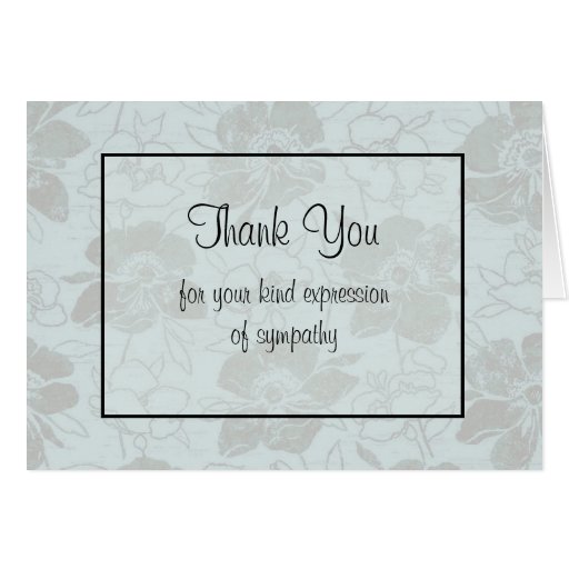 Thank you sympathy card Zazzle