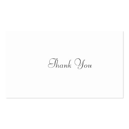 Thank you tag 2 sided business card template (back side)