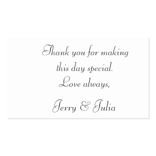 Thank you tag 2 sided business card template (front side)