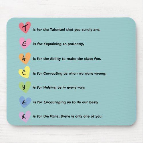 Thank You Teacher Mousepad mousepad