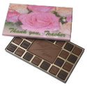 Thank you Teacher Pink Roses Chocolate Box 45 Piece Box Of Chocolates