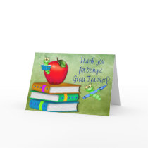 Thank You Teacher -  School Items Greeting Cards