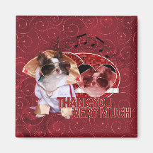 Thank You - Thank You Very Much - Chihuahua -Gizmo Refrigerator Magnets