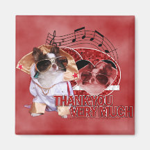 Thank You - Thank You Very Much - Chihuahua -Gizmo Fridge Magnets