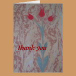 Thank you three tulip greeting card cards