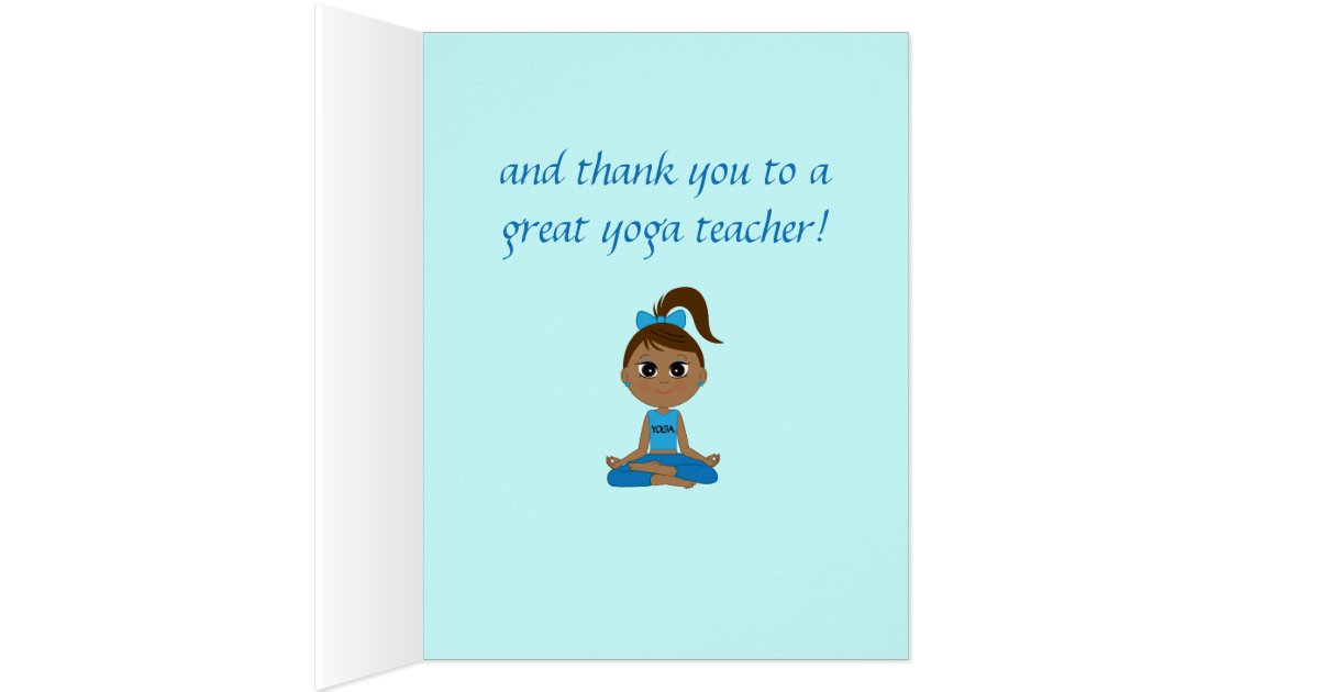 Thank You to a Yoga Teacher Card Zazzle