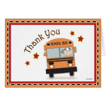 Thank You to Bus Driver Greeting Cards