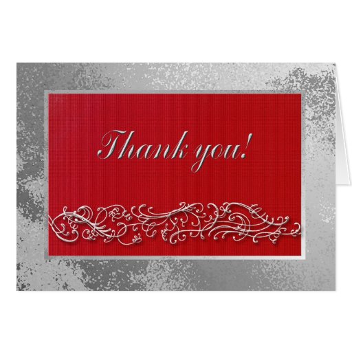 Thank you to Guests Birthday Dinner, Elegant Red Card | Zazzle