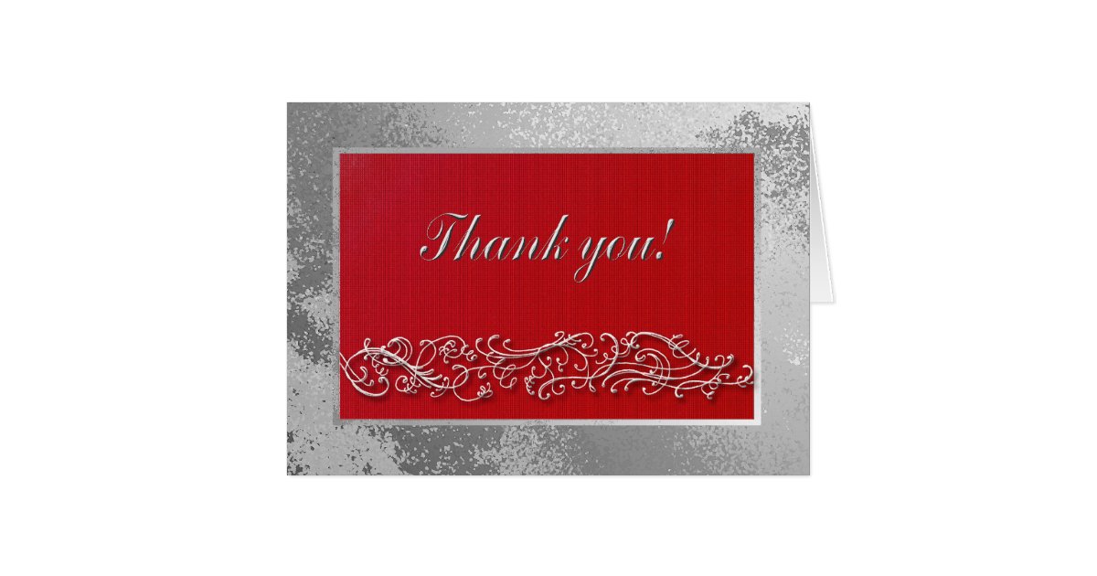 Thank you to Guests Birthday Dinner, Elegant Red Card | Zazzle