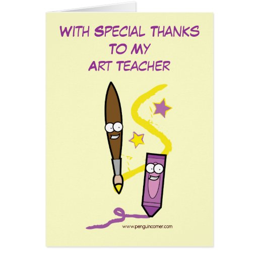 Thank You Art Teacher Cards, Thank You Art Teacher Card Templates ...