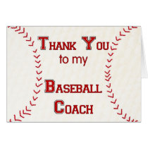 Thank You to my Baseball Coach cards