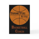 Thank You to my Basketball Coach cards