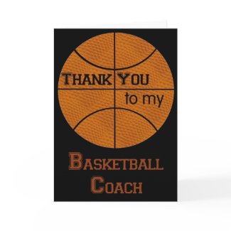Thank You to my Basketball Coach card
