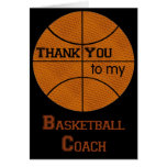 Thank You to my Basketball Coach Card
