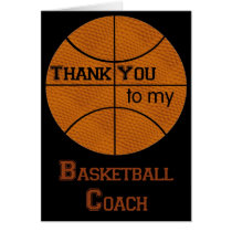 Thank You to my Basketball Coach cards