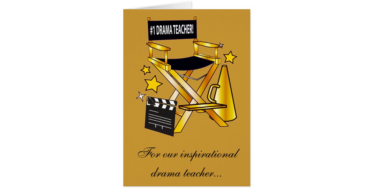Thank You To My Drama Teacher Play Card Zazzle