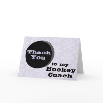 Thank You To My Hockey Coach cards