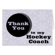 Thank You To My Hockey Coach cards