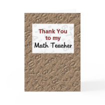 Thank You to my Math Teacher cards by dndartstudio Thank You to my Math Teacher cards