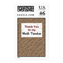 Thank You to my Math Teacher postage
