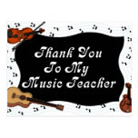 Thank You To My Music Teacher Post Card