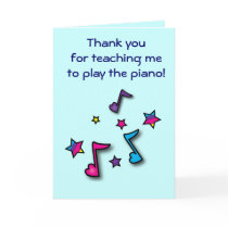 Thank you to My Piano Teacher Greeting Card