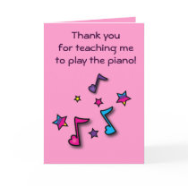 Thank you to My Piano Teacher Cards