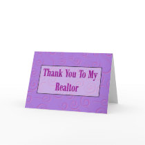 Thank You To My Realtor cards