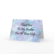 Thank You To My Realtor For All Your Help cards