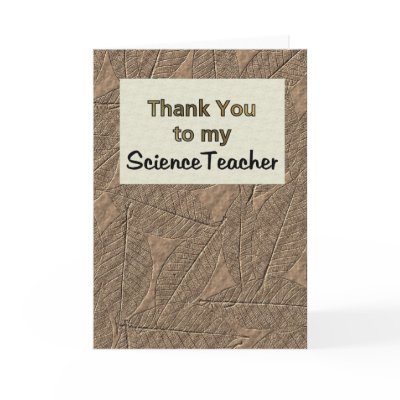 Thank You To My Science Teacher Greeting Card by dndartstudio