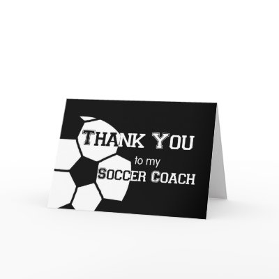 Thank You to my Soccer Coach Greeting Card by dndartstudio