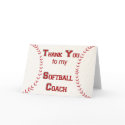 Thank You to my Softball Coach cards