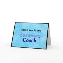 Thank You To My Swimming Coach cards