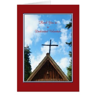 Thank You to Volunteers Greeting Card Old Church