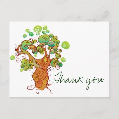 thank you for watching. Thank you tree post card by