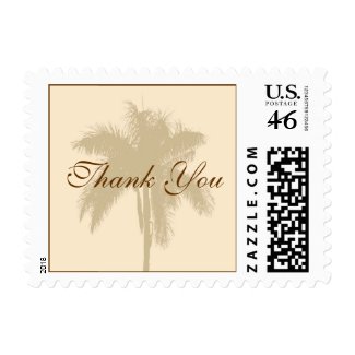 Thank You Tropical Postage Stamp stamp