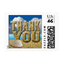 Thank You Tropical Wedding Postage Stamp stamp