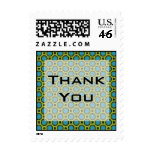 Thank You Turquoise Green Postage