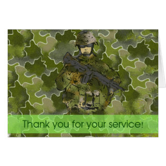 Thank You Soldier Cards | Zazzle
