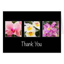 Thank You Variety of Orchids Greeting Card